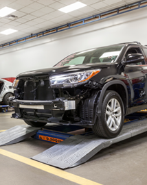 Toyota on vehicle lift | Toyota of Fort Worth in Fort Worth TX