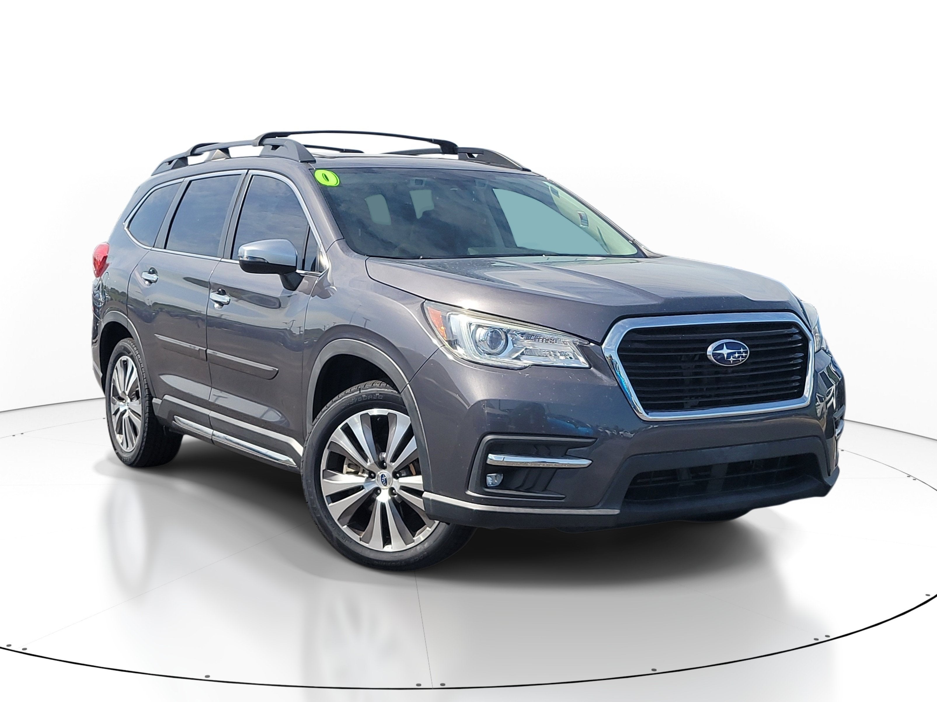 2020 Subaru Ascent Touring in Magnetite Gray Metallic — front three-quarter view