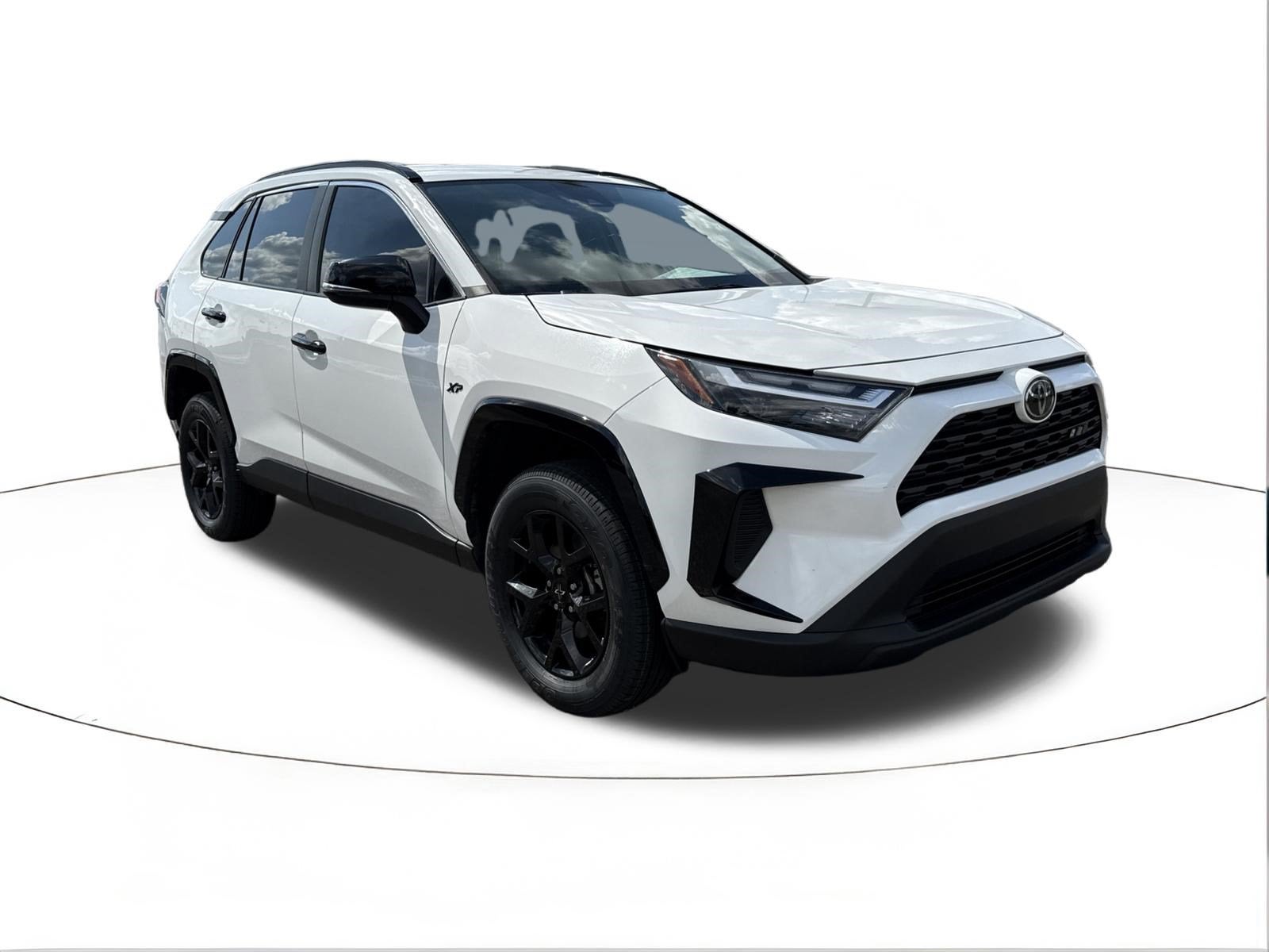 2022 Toyota RAV4 XLE in White — front three-quarter view