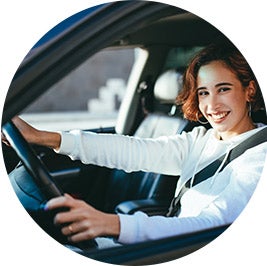 image of a woman in a car